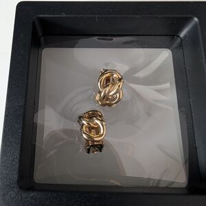 Christian Dior Vintage Small Gold Knot Earrings